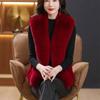 Imitation mink velvet fur jacket women's short vest vest vest autumn and winter mother's red fur vest cardigan