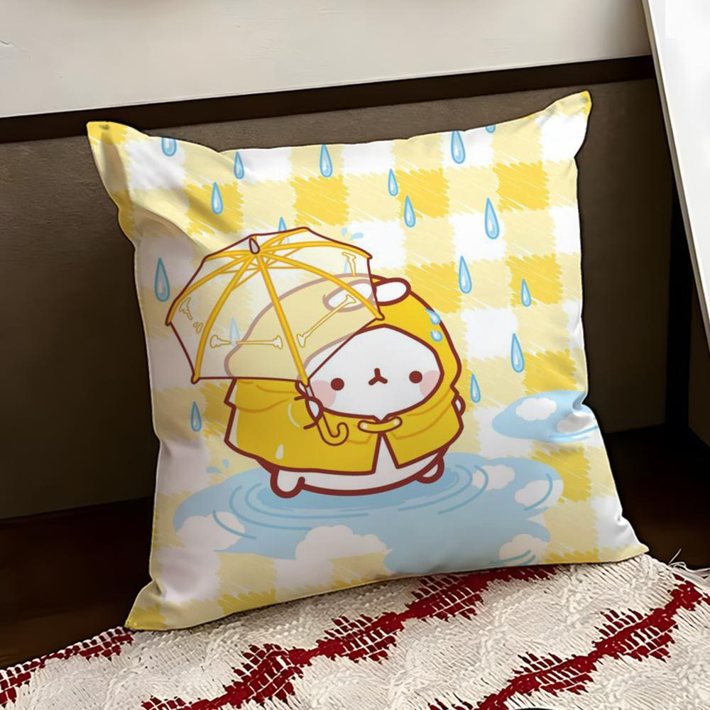 Cute MMolang Cushion Cover Reversible Soft Durable Pillow Cover Home  Car MultiScene Use for Daily Comfort