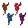 Retro Style Brooch Sparkling Rhinestones Inlaid Horse Theme Pin Clothes Hats Bags Badge Fashion Accessory