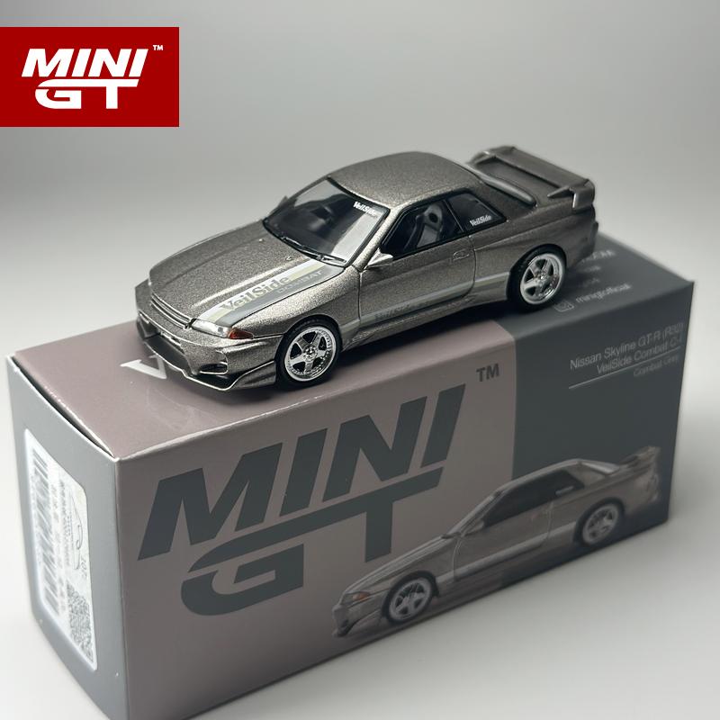 МИНИГТ 1:64 Ниссан Скайлайн GTR R32 Veilside Combat C-I Veilside Combat Серый Литой Автомобиль Модель 971