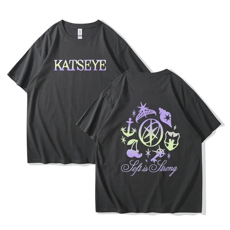 2026 Hot Katseye Funny Print T-shirt Women Men Casual Graphic Tees Tops Unisex Korean Style T Shirt Gothic Y2k Tshirt Clothes