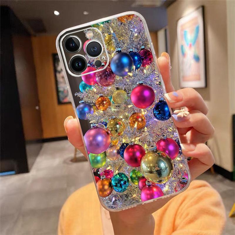 Merry Christmas Tree Phone Case Carcasa Funda For iPhone 17 Pro Max Air 16 15 14 13 Pro Max 15 16 Pro 15Plus Case