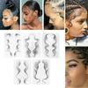 5Pcs Temporary Hair Tattoo Stickers Curly Hair Makeup Stickers Fake Hairline Tattoo Stickers