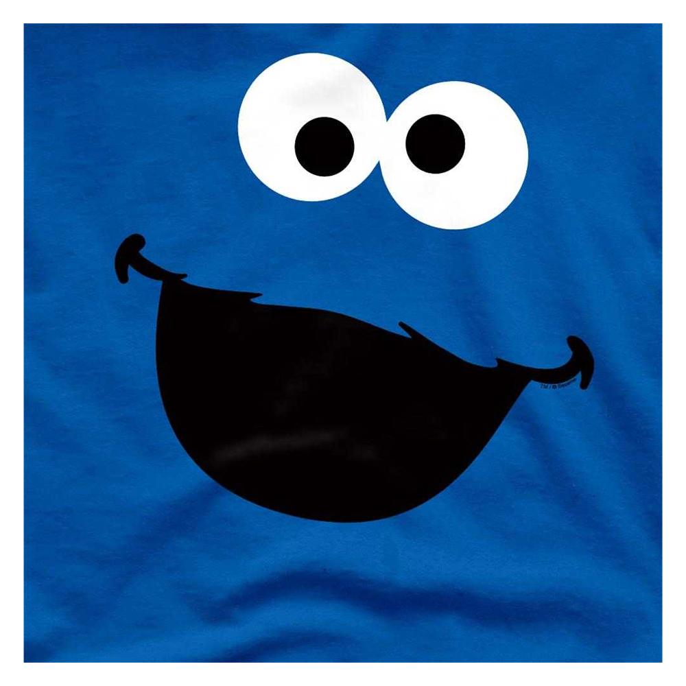 Sesame Street Unisex Adult Cookie Monster Face T-Shirt