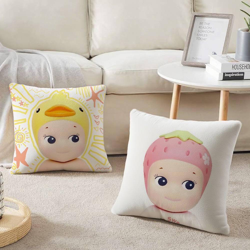 Cute E-elemental Kawaii Pillow Case Home Decor Throw For Sofa Bed Car Room Decor Gift Idea