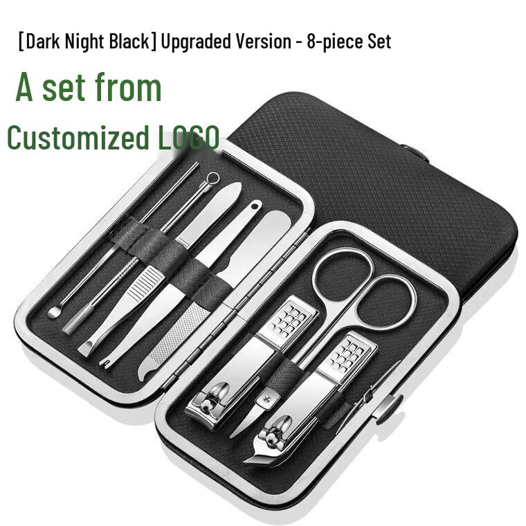 8-Piece Student Manicure Set: Nail Clippers & Scissors for Home Use