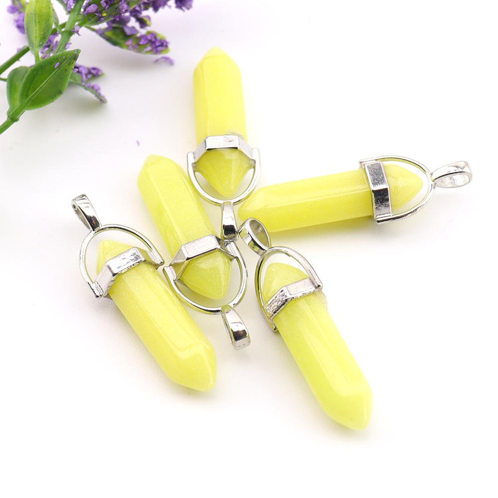 

Hexagonal Crystal Bullet Pendant Necklace – Luminous European & American Style N759