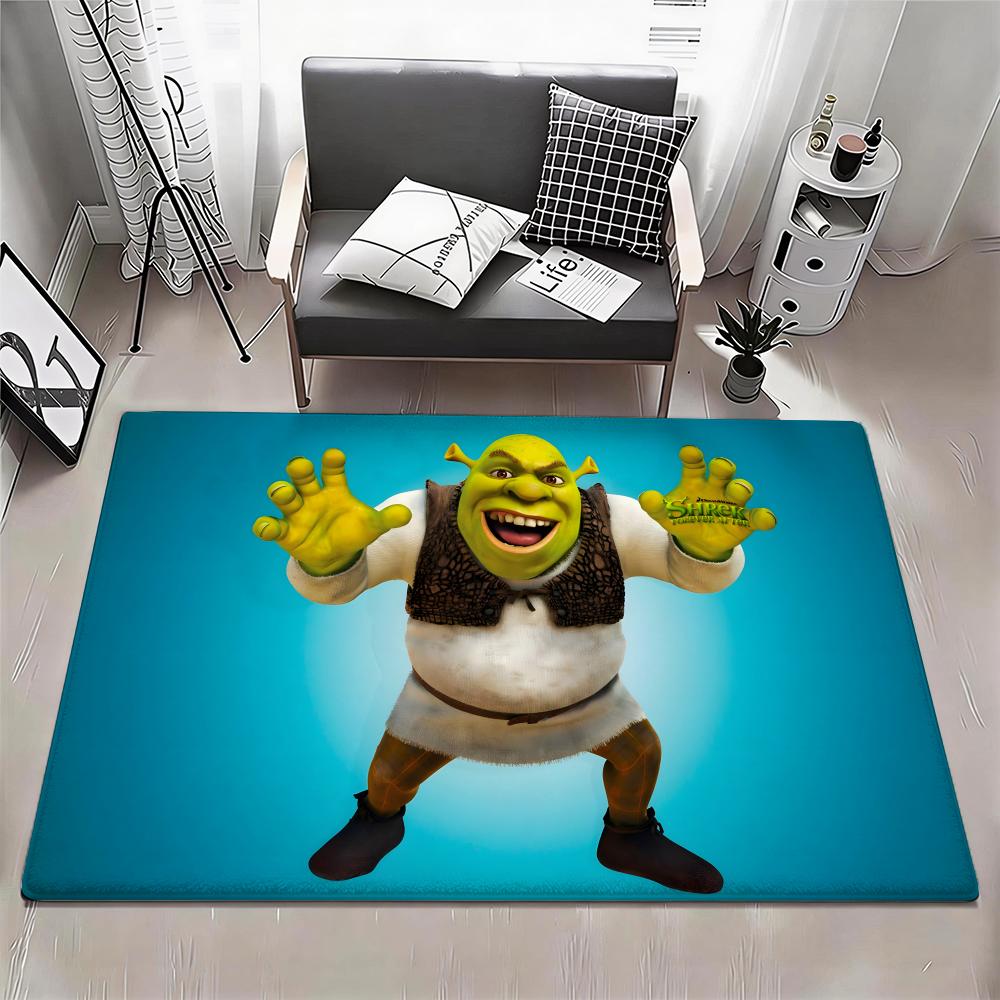 Cartoon S Shrek Floor Mat Eco Flannel Doormat Non Slip Odorless Indoor Floor Rug Soft Short Plush Home Mat
