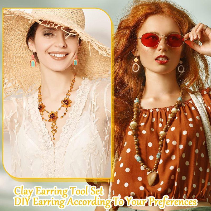 Clay Tools Set Polymer Clay Earring Making Kit Stainless Steel Cutter Mold Handmade Pottery Ceramic Craft Jewelry Diy Supplies