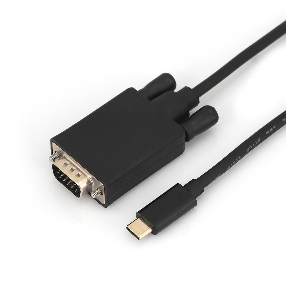

Кабель Type-C на VGA HD для мобільних телефонів, ноутбуків і телевізійних моніторів - 1080p 1.8 meters