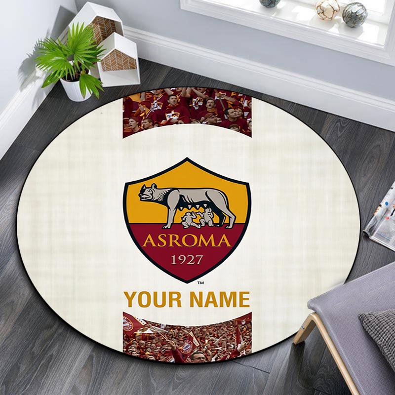 Tapis rond personnalisé AS Roma, Tapis pour salon, chambre à coucher, canapé, salle de jeux, Tapis de sol antidérapant