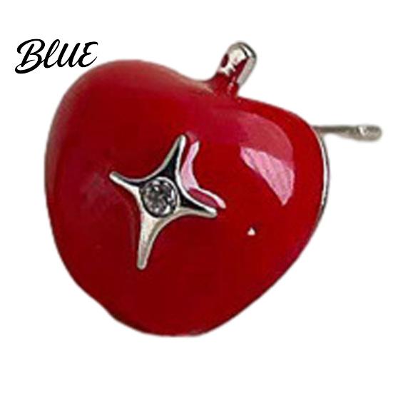 Durable Enamel Jewelry 1 Pair Stud Earrings Fruit Asymmetric Design