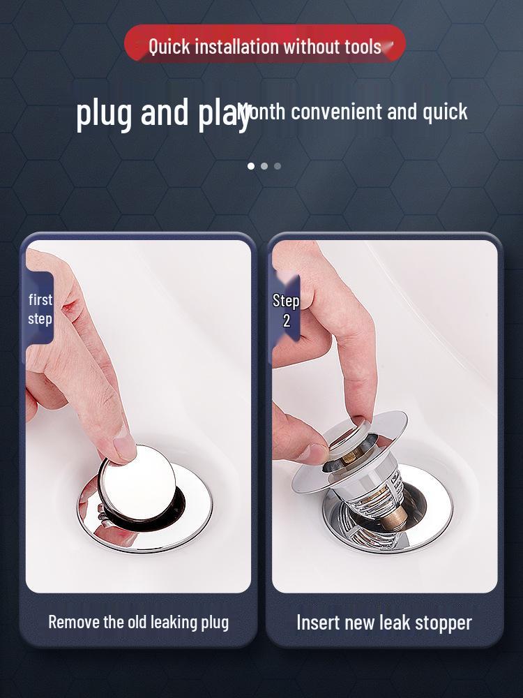 Anti-Odor Pop-Up Drain Stopper for Washbasin