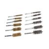 12PCS Bore Brush Copper and Iron 304 Stainless Steel Bristles Wire Brush for Power Drill with Hex