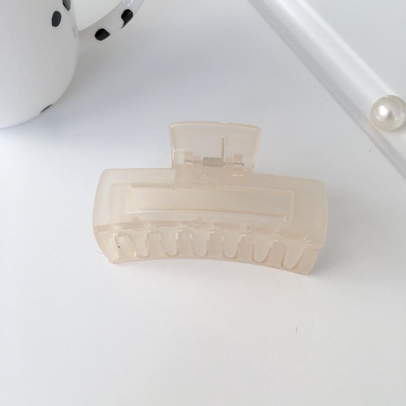 Pc Stylish 8cm Material Jelly Color Hair Claw Clip With Simple Geometric Design