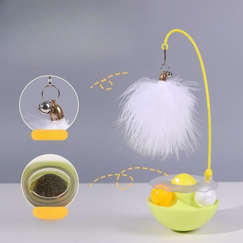 1pc Cat Toys Pet Tumbler Teases Cat Feathers To Relieve Boredom Removable Self-hi Pet Products Safety Is Not Easy To Damage