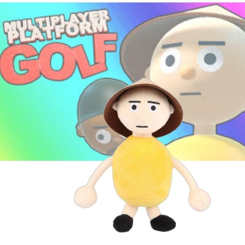New Multiplayer Platform Golf Plush Toy Figure Cartoon Character Pp Cotton Short Plush Customized Yellow 25cm 0.09kg