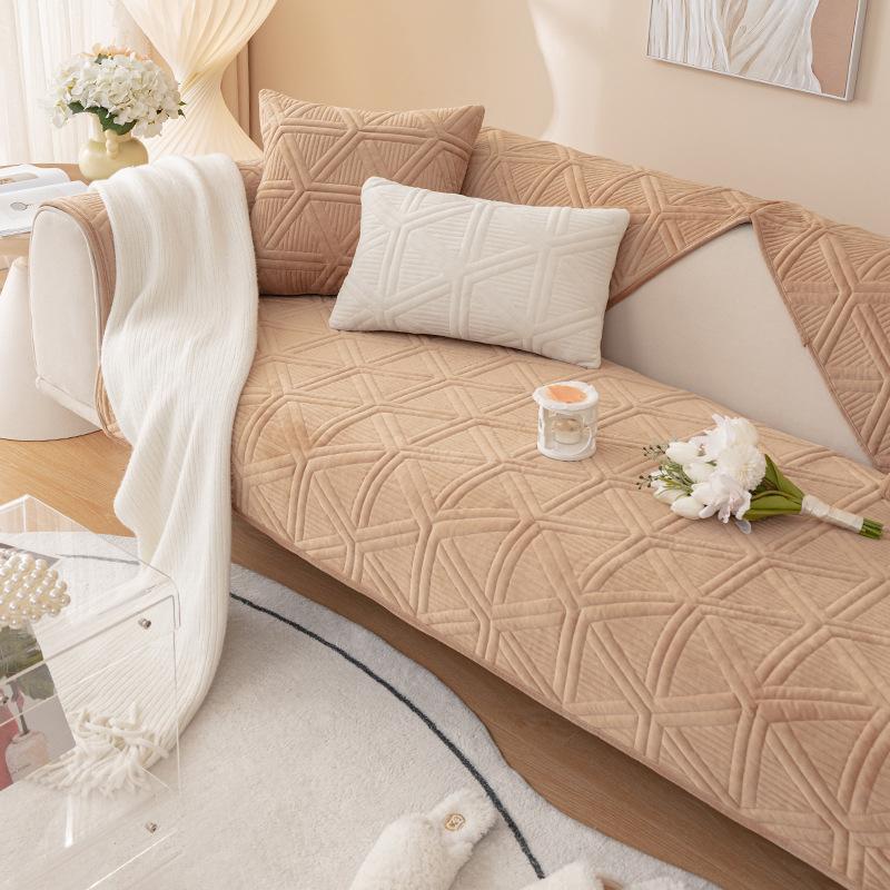 Sofa Cushion Winter Plush Non-slip Four-season Universal Leather Sofa Cover Towel Cover Cloth Backrest Towel