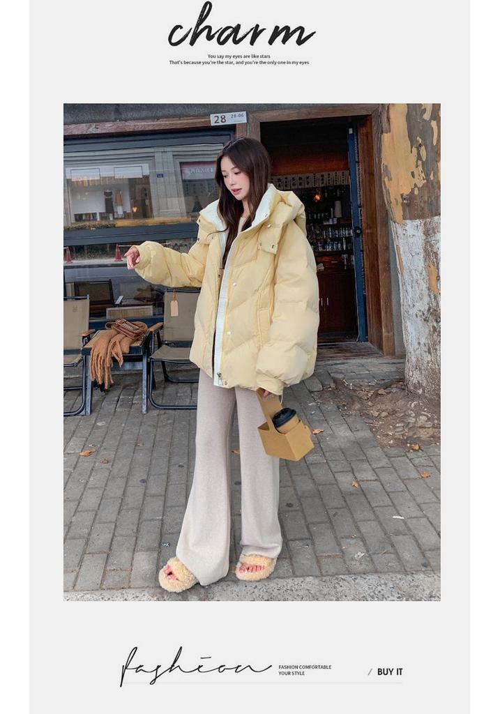 Bailing'er Women's 2025 Winter Petite Short Down Cotton Jacket - Thickened, Stylish & Warm Outerwear