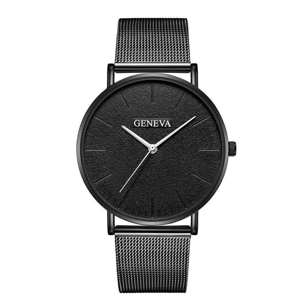 GENEVA Unisex Fashion Trend Mesh Band Watch - Casual Couple & Student Style