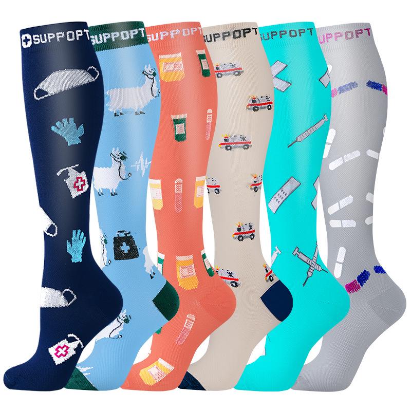 Compression Knee-high Socks Set for Running and Sports - Graduated Support, Multiple Pairs (3/4/6/8)