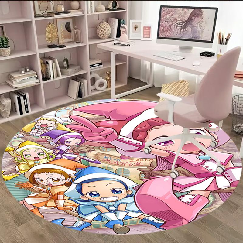 1pc DoReMi1 Print Round Carpet Chair Round Carpet Suitable for Bedroom Living Room Home Decorative Carpet