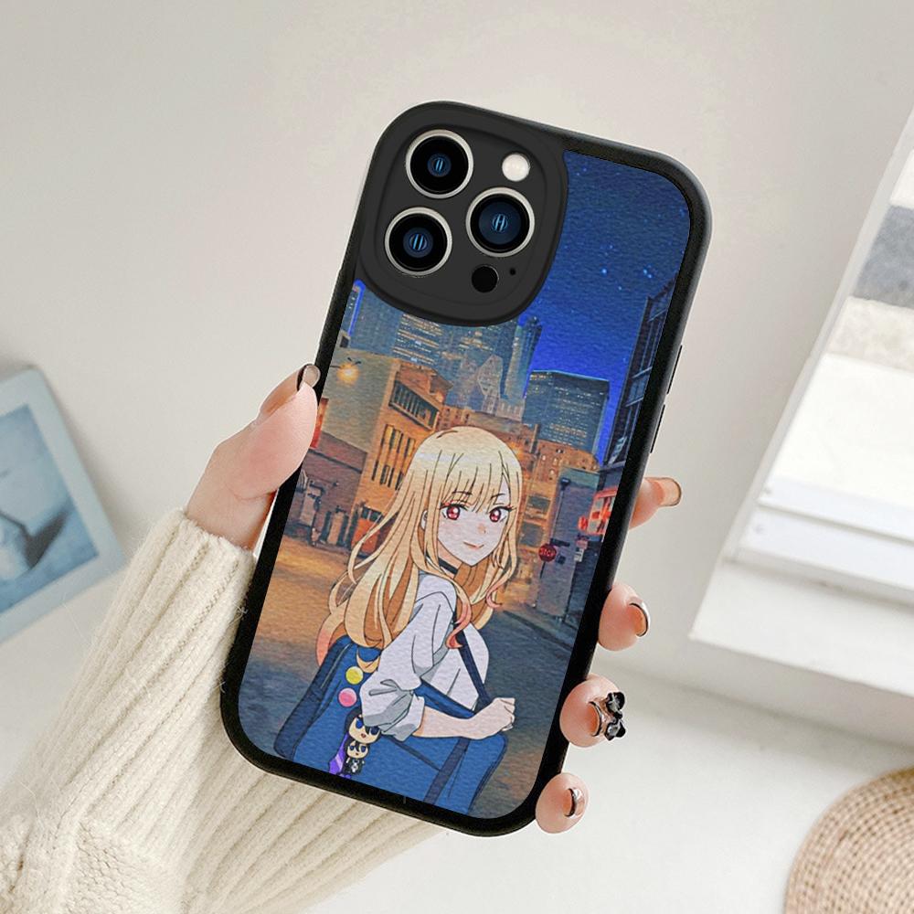 Anime My Dress Up Darling Marin Kitagawa Phone Case for Iphone 14 13 11 12 Pro 14 MAX 13 12 MiNi 7 8 Plus XS XR Lambskin Covers