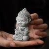 Sunwukong Sandstone Sitting Monkey Buddha Statue Monkey Figure Ornament Collectible Desktop Decoration Tea Pet Indoor Outdoor