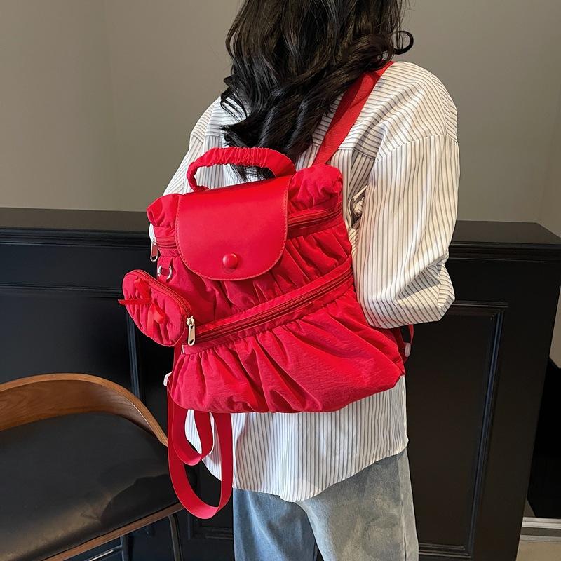 Koreanischer ins Trend Freizeit Studentenrucksack 2025 Neue Mode Vielseitiger Faltrucksack Große Kapazität Umhängetasche