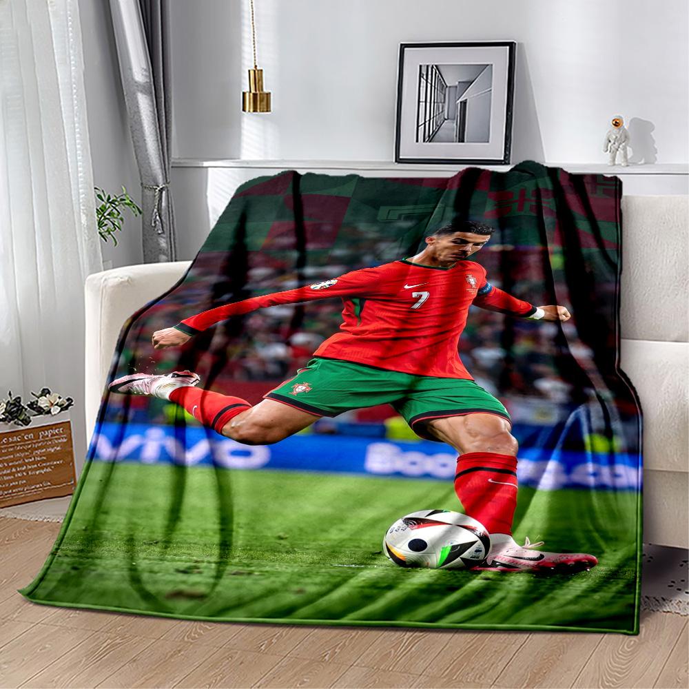 Cristiano Ronaldo 108 Blanket Soft Warm Cozy Suitable for Bed Livingroom Bedding Four Seasons Multipurpose Stylish Decor