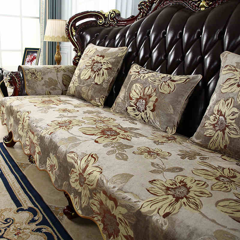 Jacquard Sofa Cover Home Living Room Decor Armchairs Cover Non-Slip Sofa Cushion Furniture Protective Cover Couch Slipcover