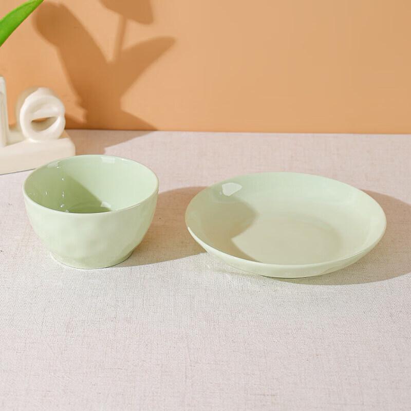 Qiwei Pink Rabbit Ceramic Dinnerware Set