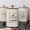 Vintage Style Tea Coffee Sugar Storage Tins - Farmhouse Kitchen Canister Set To Keep Contents Fresh
