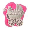 Baby Carriage Silicone Molds DIY Baby Birthday Fondant Cake Decorating Tools Polymer Clay Candy Chocolate Moulds