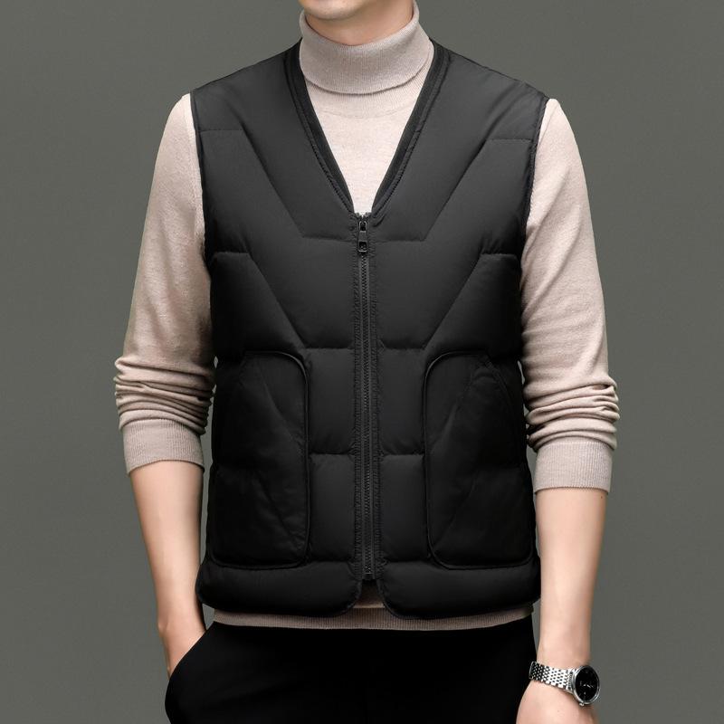 

Men s Winter Down Jacket Casual Short Coat Dad Style 3XL чорний