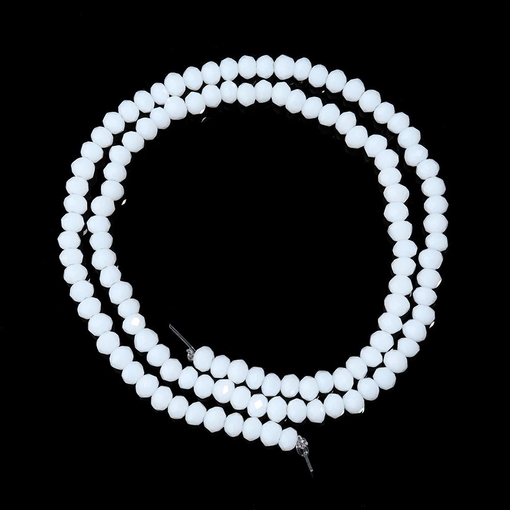 3 4 6 8 10mm Faceted Crystal Beads Porcelain White Glass Beads Loose Beads For Jewelry Making DIY Bracelets Necklace Accessories