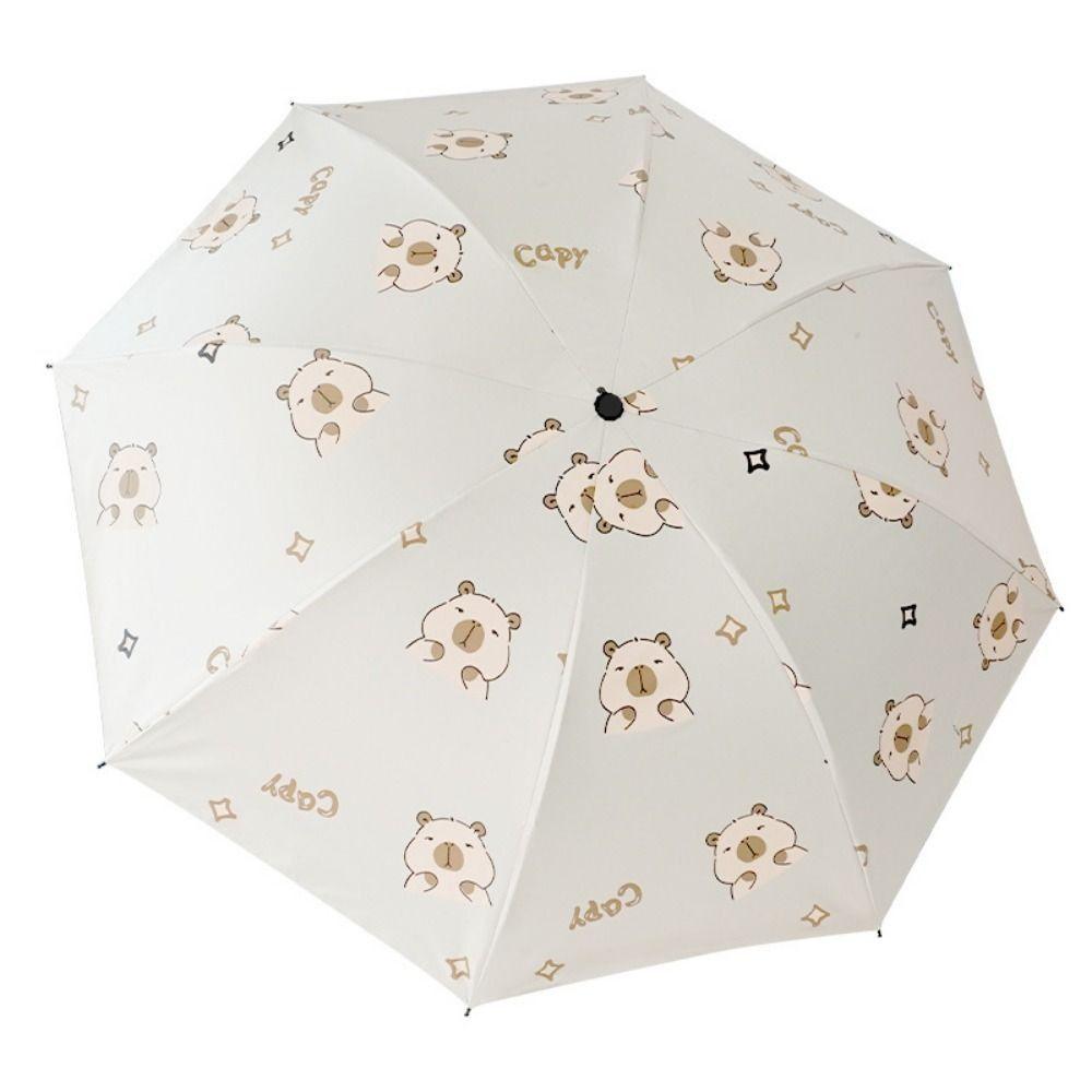 Lightweight Dual-use Folding Umbrella Capybara Automatic Sun Umbrella Automatic Umbrella Couple