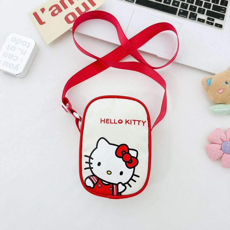 Kitty Kids Nylon Crossbody Bag With Lightweight Design For Daily Use Characters Included)**