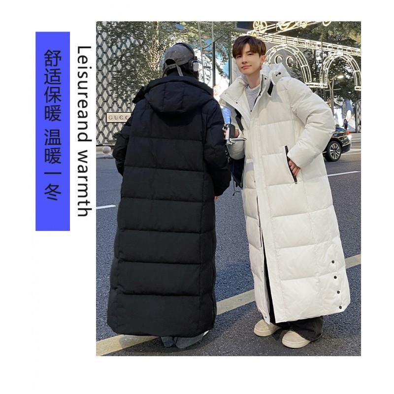 Long Down Coat Winter Unisex Oversized Warm Jacket With High Fill Power Goose