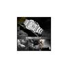 Rorios Men's Classic Square Quartz Watch with Metal Band, Date Display, Lightweight, Water Resistant