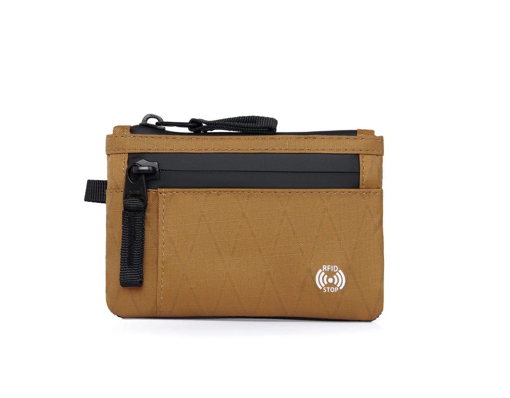 RFID Coin Purse Anti-Theft Card Holder X-Pac Mini Travel Wallet with Keychain
