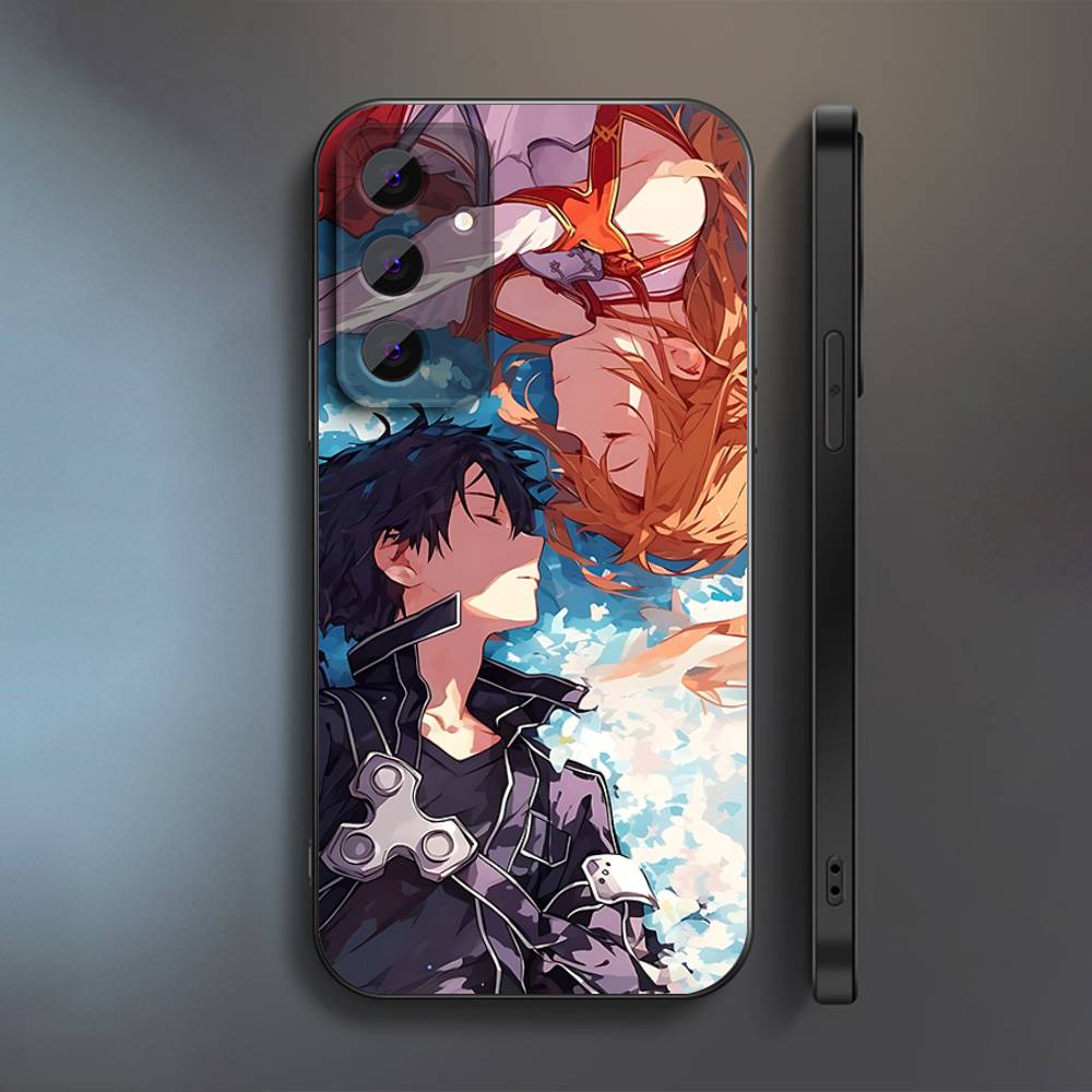 S-Sword Art O-Online Phone Case For Samsung S 25,24,23,22,30,21,10,9,Ultra,Plus,Lite,FE,4,5 G Soft Black Case
