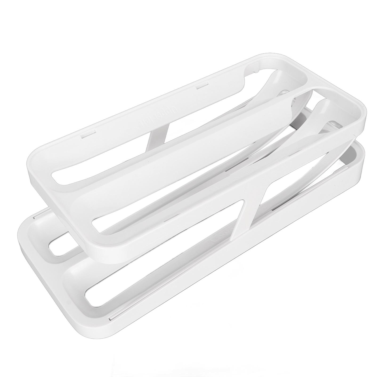 

Fridge Egg Holder Egg Dispenser Anto Rolling 2 Tier 2 Row Easy Access Dishwasher Safe Fridge Egg Storage Container