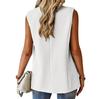 Women's Suit Vest Solid Color Office Casual Top Cardigan Loose Simple Coat for Women