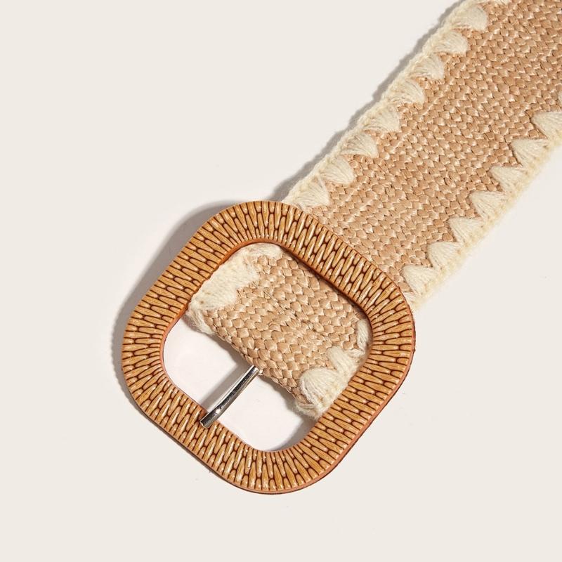 Hot Girl Belt Elegant Wide Waist Belt for Jeans Dresses Club Woven Belt