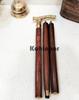 Walking Stick: Brass Handle Wooden Cane