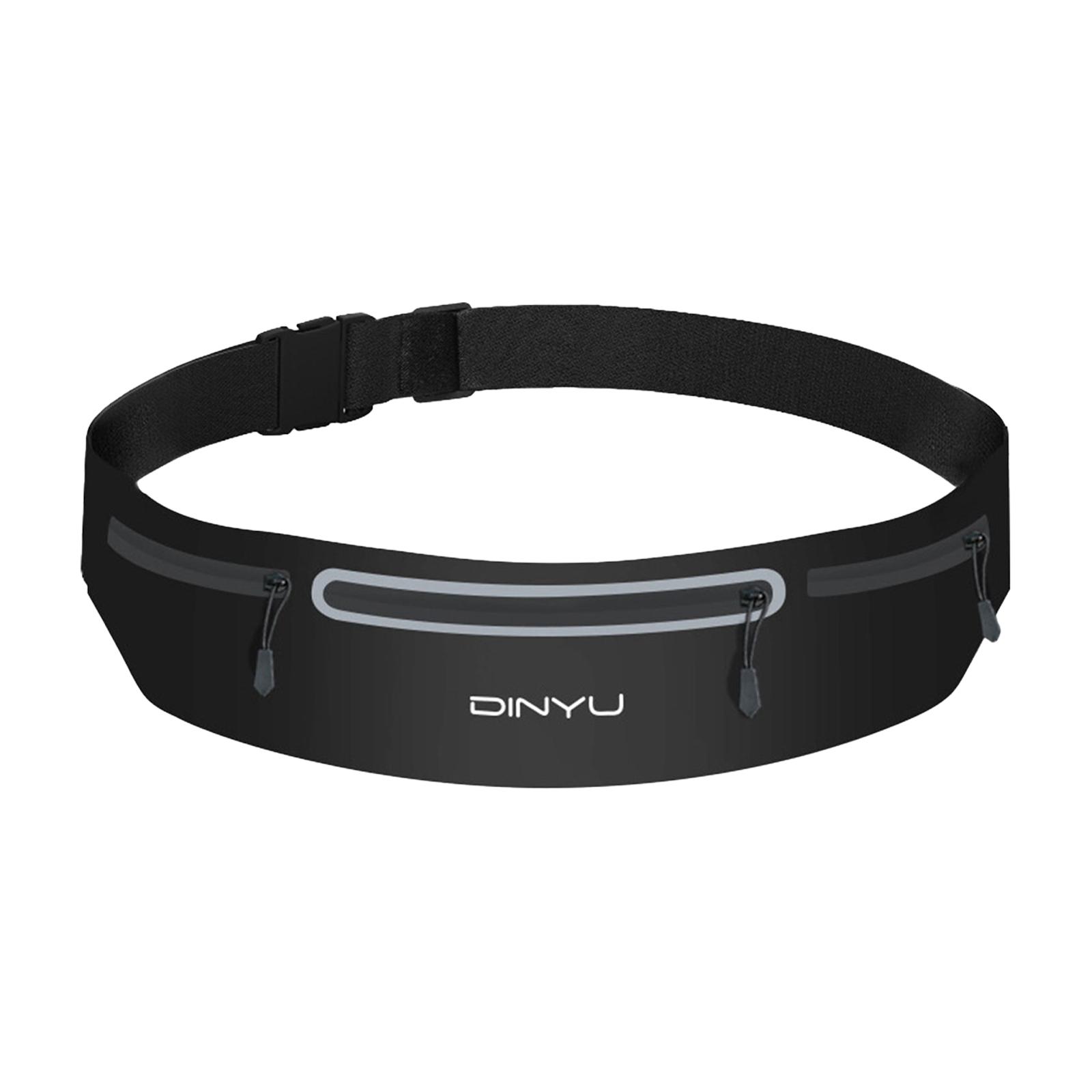 

Running Belt Fanny Pack Reflective Lightweight with 3 Zipper Pockets Running Waist Pack for Camping Hiking Gym Fitness Walking чорний