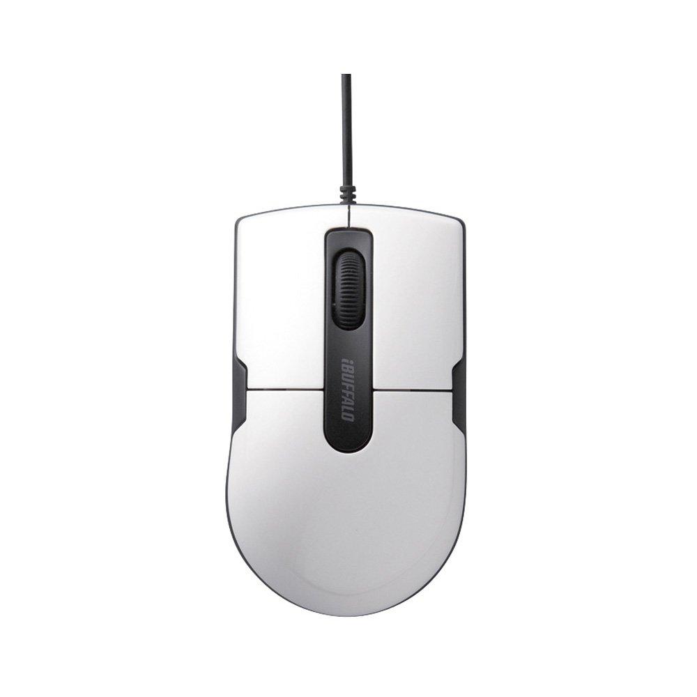 Buffalo BUFFALO Wired BlueLED 3 BSMBU26SMWH Mouse, Quiet, Buttons, Medium, White,