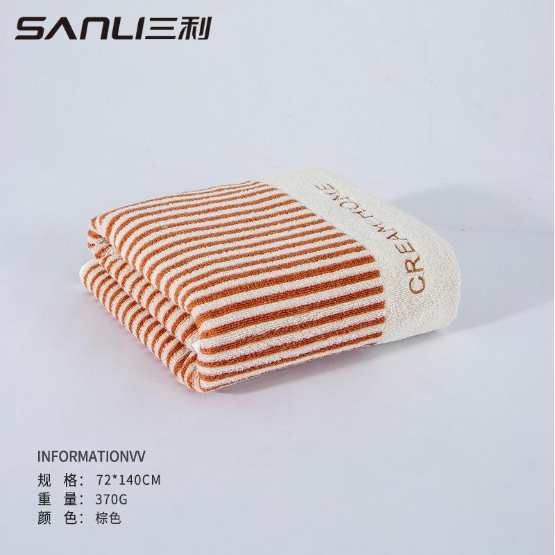 

Towel pure cotton bath towel sports running fitness wipe sweat is not easy to lose hair and absorb water household bath 72*140 коричневый