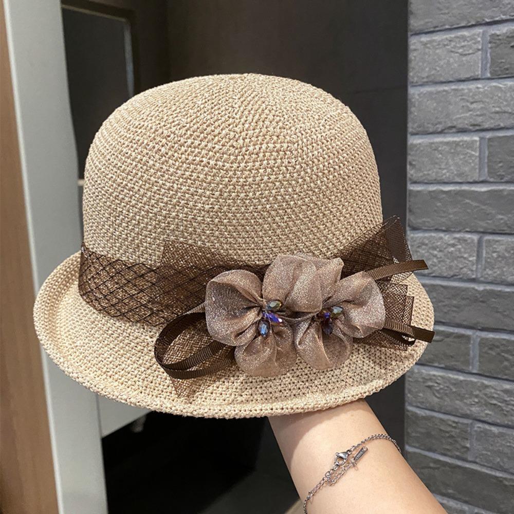 Lace Flower Fisherman Hat Casual Sunshade Cap New Women Sun Hat  Summer